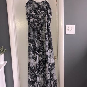 Lane Bryant Size 18/20 Printed Chiffon Maxi Dress